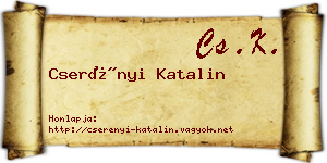 Cserényi Katalin névjegykártya