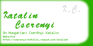 katalin cserenyi business card